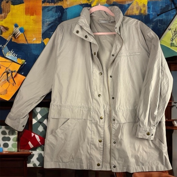 VTG Nordstrom Women's Creamy Jacket Petite M Hidden Hood - Picture 3 of 7